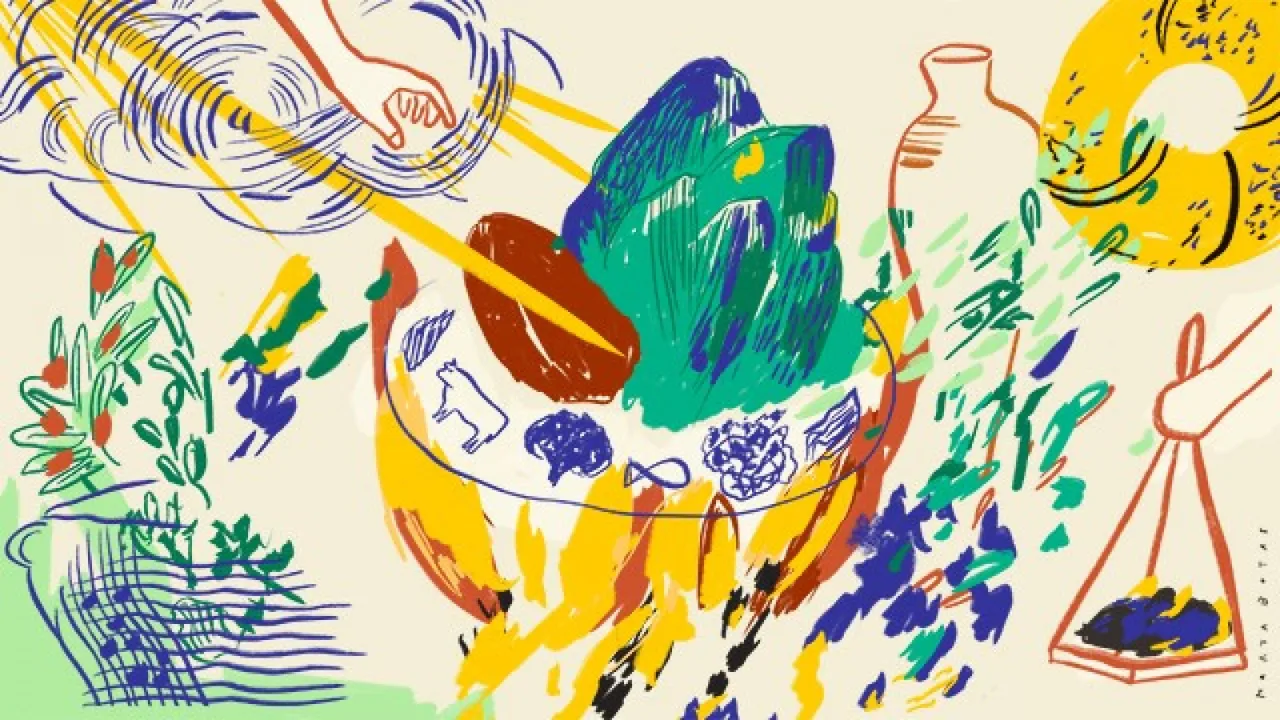 La cocina de la casa. Ilustración de Marta Botas